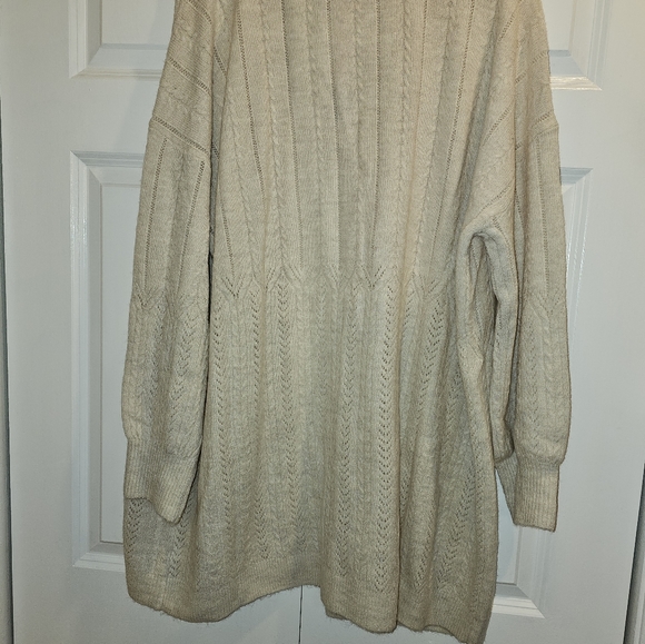 Knox Rose Long Pointelle Cardigan 2x - Picture 5 of 9